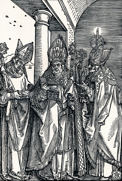 Heiligen Nicolaas, Ulrich en Erasmus, 1508 1906 door Albrecht Dürer