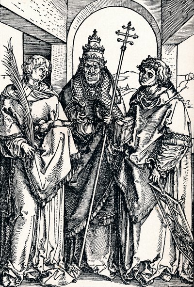 Heiligen Stefanus, Sixtus en Laurentius door Albrecht Dürer
