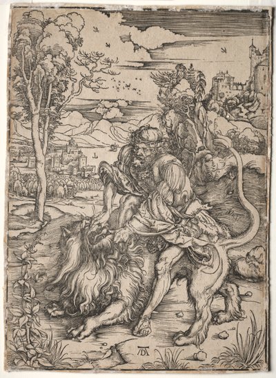 Simson Doodt de Leeuw, ca. 1496-1497 door Albrecht Dürer
