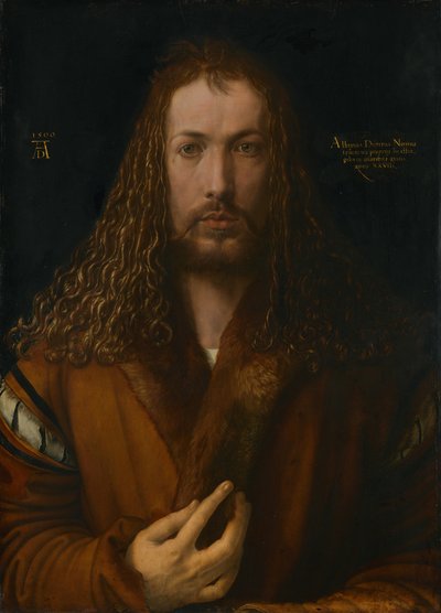 Zelfportret in een Bont Rok door Albrecht Dürer