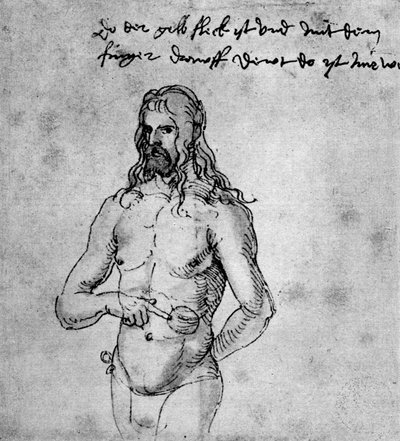 Zelfportret, circa 1512-1513 of 1519, 1936 door Albrecht Dürer