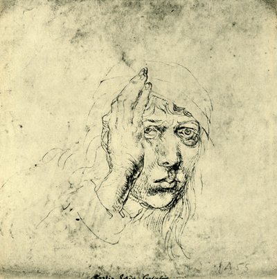 Zelfportret met een verband, 1492, 1943 door Albrecht Dürer