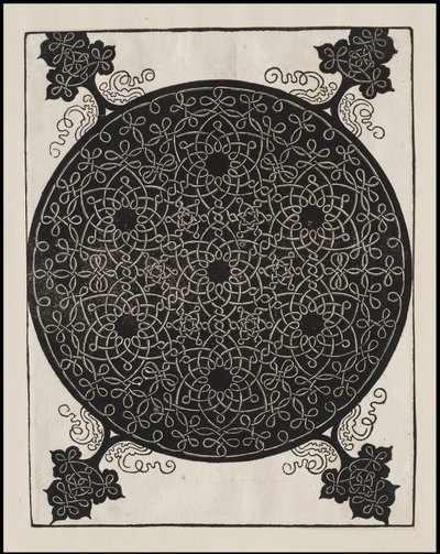 Zesde Knoop, 7 kleine systemen van knopen met zwarte centra, ca. 1506 door Albrecht Dürer