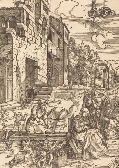 Verblijf van de Heilige Familie in Egypte, ca. 1504 door Albrecht Dürer