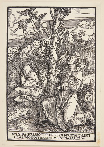 St. Franciscus ontvangt de stigmata door Albrecht Dürer