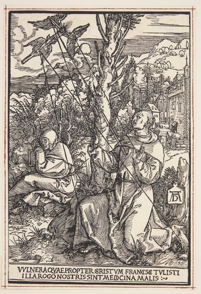 Sint Franciscus ontvangt de stigmata door Albrecht Dürer