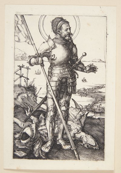 St. Georg te voet door Albrecht Dürer
