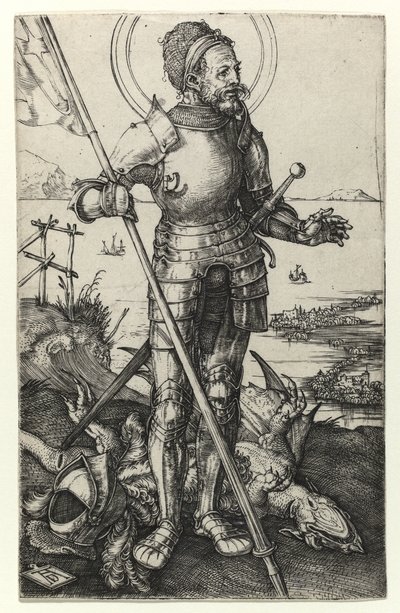 Sint Joris staand door Albrecht Dürer