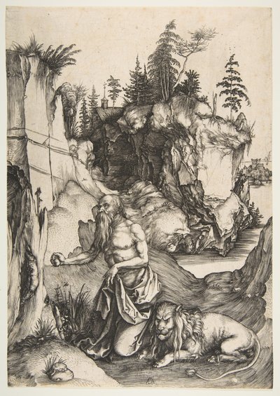 Hiëronymus in boetedoening door Albrecht Dürer