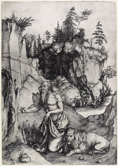 St. Hiëronymus in boetedoening, ca. 1497 door Albrecht Dürer