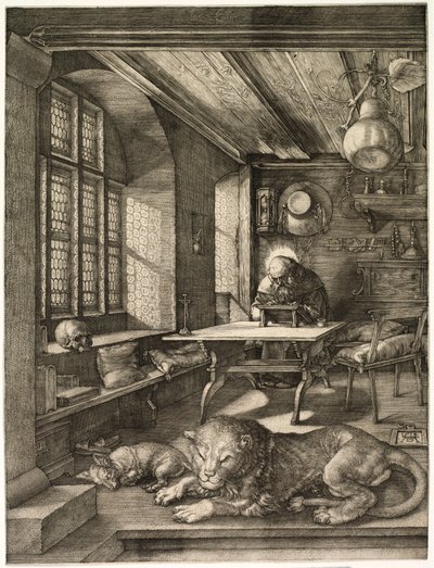 St. Hiëronymus in zijn Studie door Albrecht Dürer