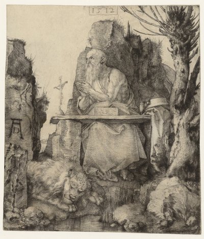 De Heilige Hiëronymus in de wildernis door Albrecht Dürer