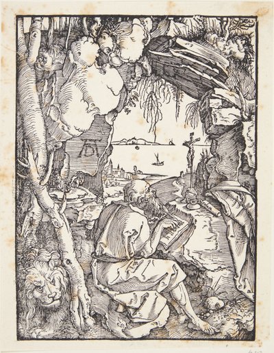 Sint Hiëronymus in de grot door Albrecht Dürer
