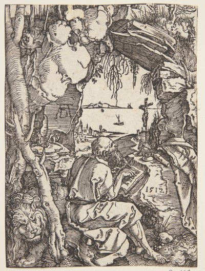 Sint Hiëronymus in de grot door Albrecht Dürer