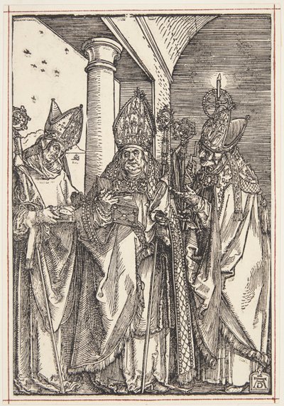 St. Nicolaas, Ulrich en Erasmus door Albrecht Dürer