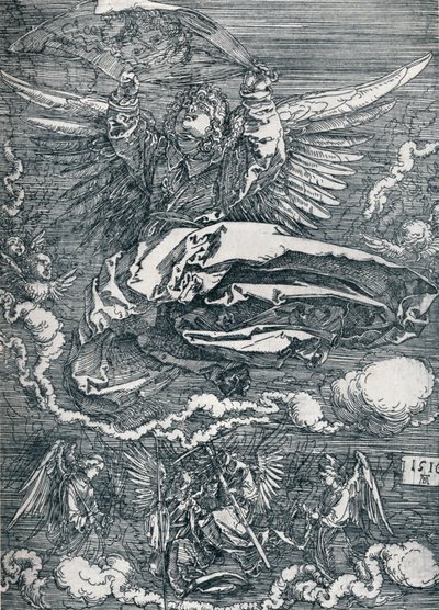 Sudarium getoond door een engel door Albrecht Dürer
