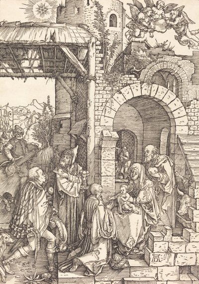 De aanbidding der wijzen, ca. 1501-1503 door Albrecht Dürer