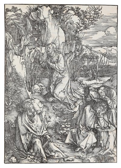 De Agonie in de Tuin, uit de serie De Grote Passie, ca. 1496 door Albrecht Dürer