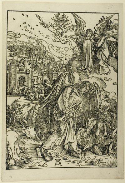 De Engel met de Sleutel van de Bodemloze Put, uit De Apocalyps door Albrecht Dürer