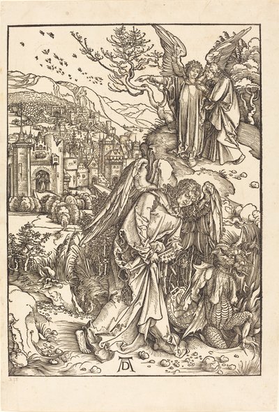 De Engel met de Sleutel tot de Bodemloze Put door Albrecht Dürer