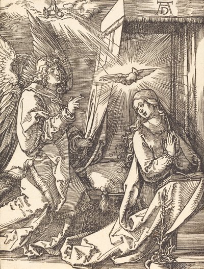 De annunciatie, waarschijnlijk ca. 1509-1510 door Albrecht Dürer