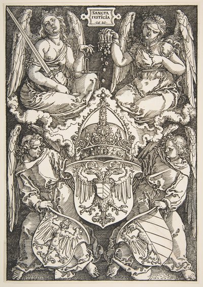 De Wapens van het Rijk en van Neurenberg door Albrecht Dürer