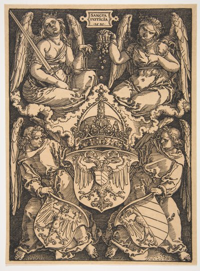De Wapens van het Heilige Roomse Rijk en van de Stad Neurenberg door Albrecht Dürer