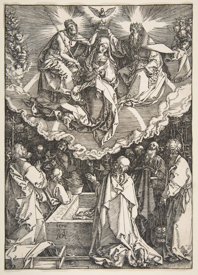 De Hemelvaart en Kroning van de Maagd, uit Het Leven van de Maagd door Albrecht Dürer
