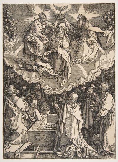 De Hemelvaart en Kroning van de Maagd, uit Het Leven van de Maagd door Albrecht Dürer