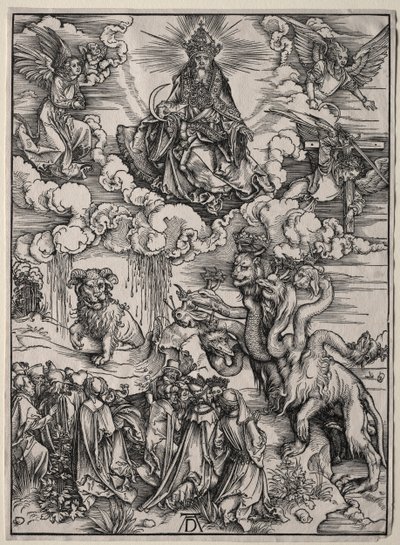 Het Beest met Zeven Hoofden en het Beest met Lamshorens door Albrecht Dürer