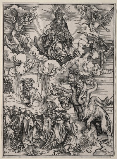 Het Beest met Zeven Hoofden en het Beest met Lamshorens door Albrecht Dürer