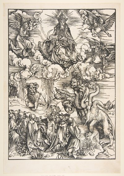 Het Beest met Twee Horens als een Lam, uit De Apocalyps door Albrecht Dürer