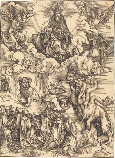 Het Beest met Twee Horens als een Lam door Albrecht Dürer