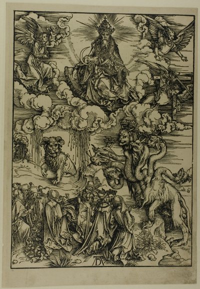 Het Beest met Twee Horens als een Lam, uit De Apocalyps door Albrecht Dürer