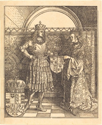 De Verloving van Maximiliaan met Maria van Bourgondië door Albrecht Dürer
