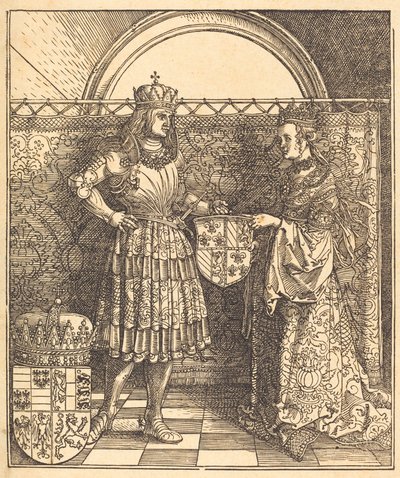 De verloving van Maximiliaan met Maria van Bourgondië, 1515 door Albrecht Dürer