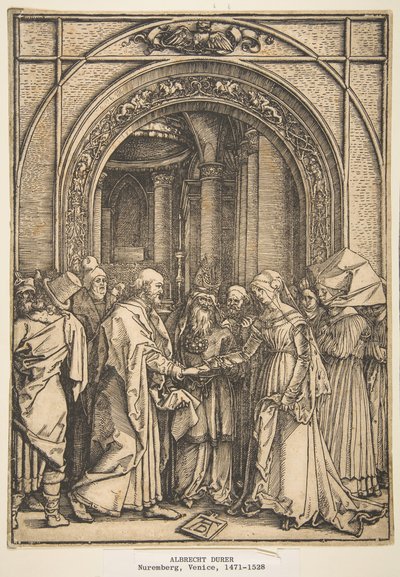 De Verloving van de Maagd, uit Het Leven van de Maagd door Albrecht Dürer