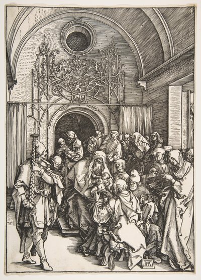 De besnijdenis, uit Het leven van de Maagd door Albrecht Dürer