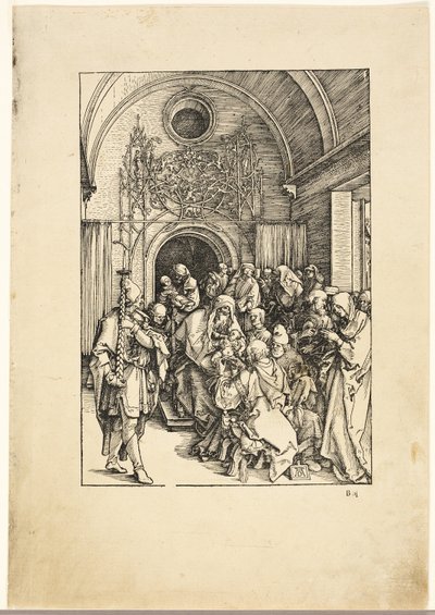 De Besnijdenis van Christus, uit Het Leven van de Maagd door Albrecht Dürer