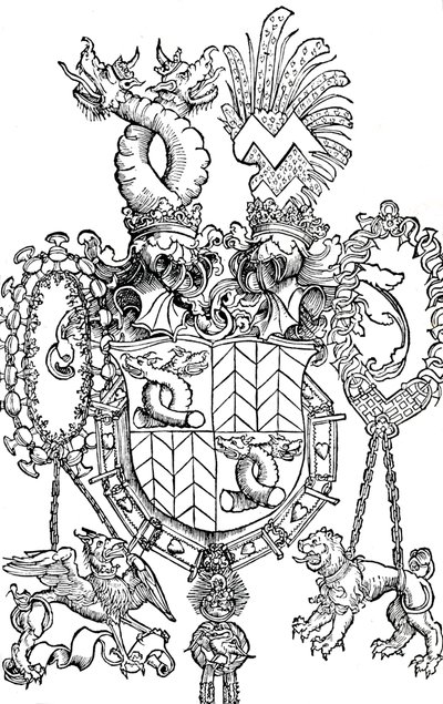 Het wapen van Florian Waldauf door Albrecht Dürer