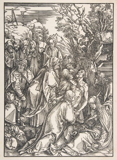 De kruisafneming van Christus, uit De Grote Passie, n.d. door Albrecht Dürer