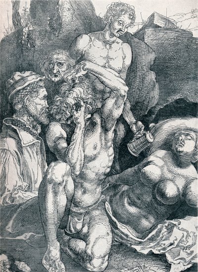 De wanhopige man, 1513-1517 1906 door Albrecht Dürer