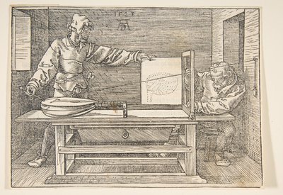De tekenaar van de luit door Albrecht Dürer