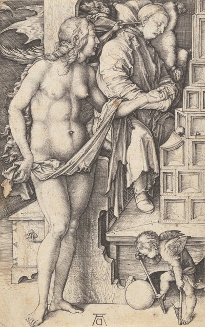 De droom van de dokter Verleiding van de nietsnut door Albrecht Dürer