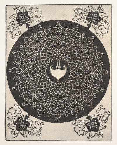 De Eerste Knoop (Vlechtpatroon met Wit Medaillon) door Albrecht Dürer