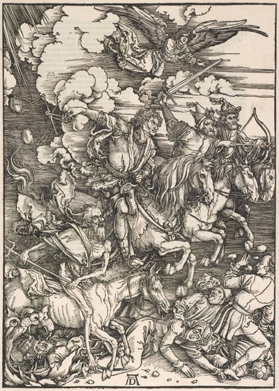 De Vier Ruiters, uit De Apocalyps van St. Jan door Albrecht Dürer