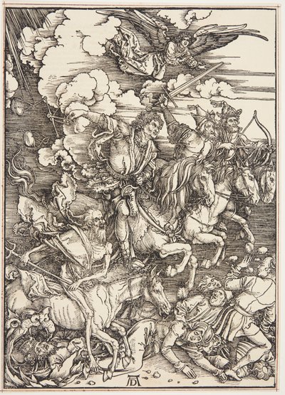 De vier ruiters van de Apocalyps door Albrecht Dürer