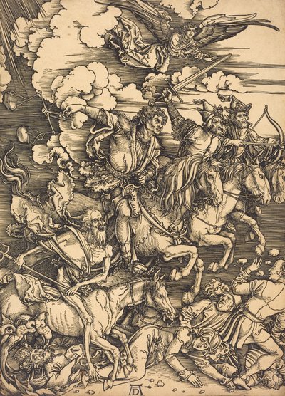 De Vier Ruiters, waarschijnlijk ca. 1496-1498 door Albrecht Dürer