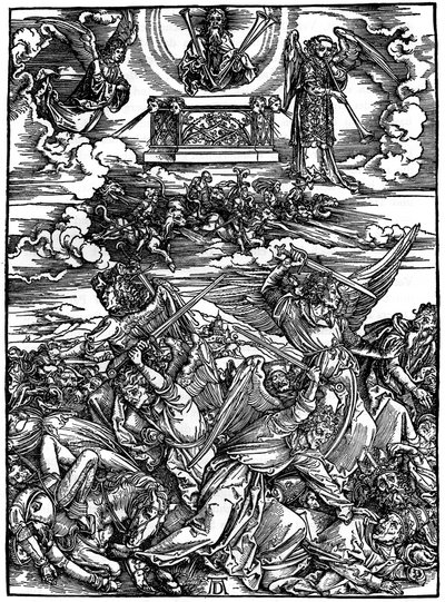 De Vier Wraakzuchtige Engelen, 1498, 1936 door Albrecht Dürer