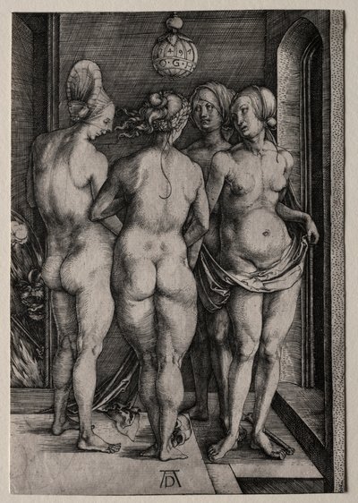 De vier heksen vier naakte vrouwen, 1497 door Albrecht Dürer